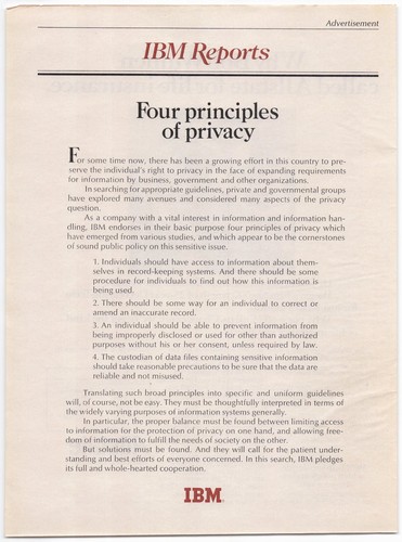 Pubblicità rivista ibm - pubblicità,