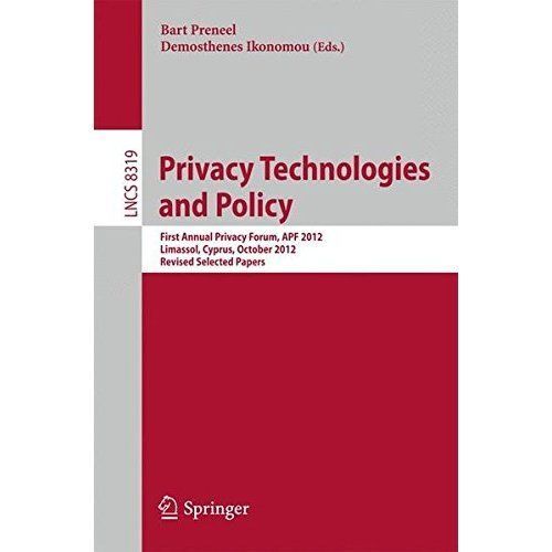 Privacy technologies and - technologies,